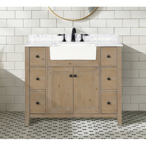 Light Wood Single Bathroom Vanities You'll Love | Wayfair